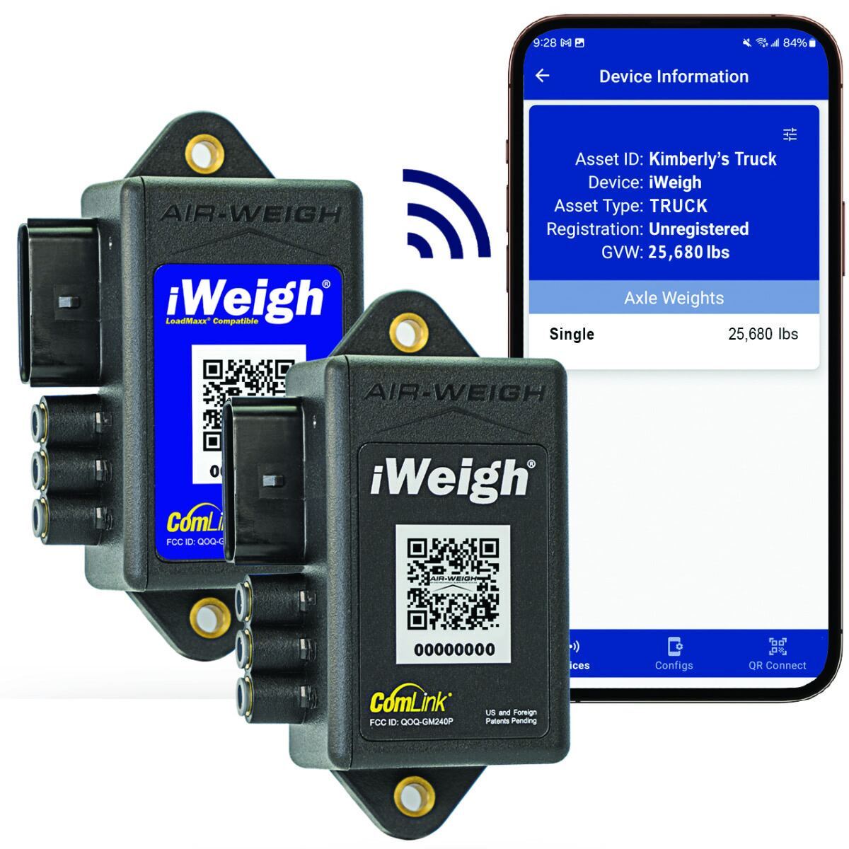 Air weigh on board scales iweigh