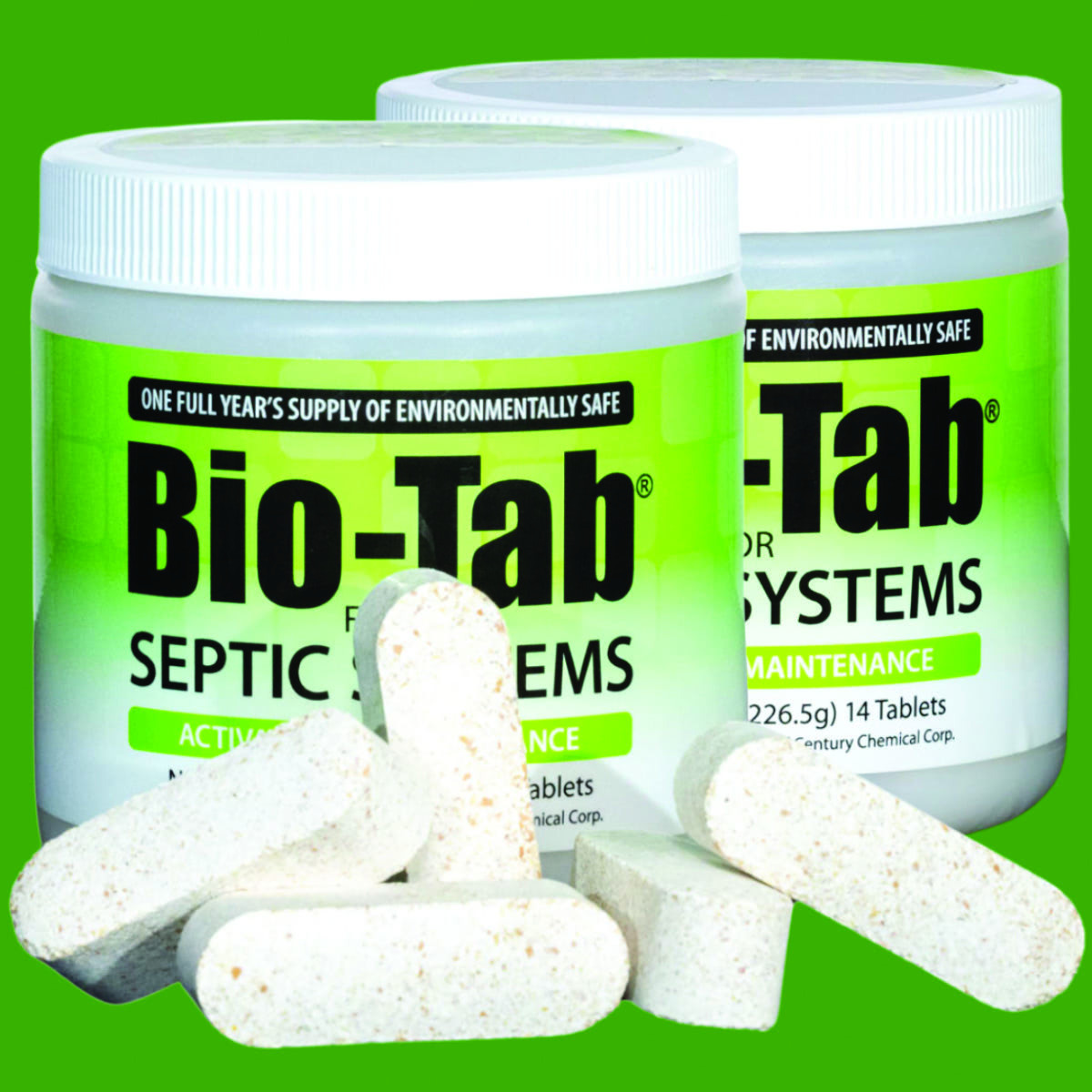Century chemical bio tab septic system treatment