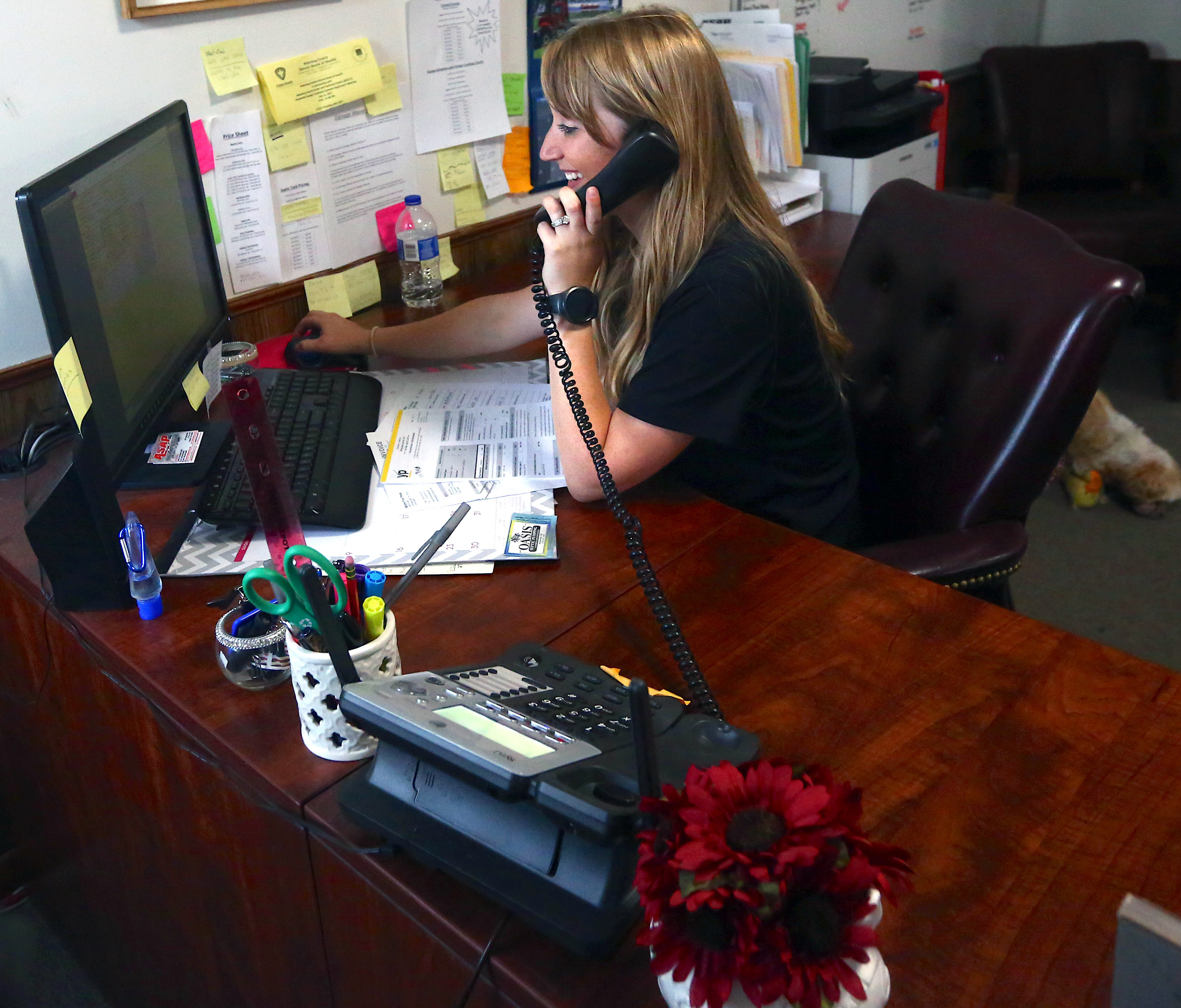 Image customer service smiling phone