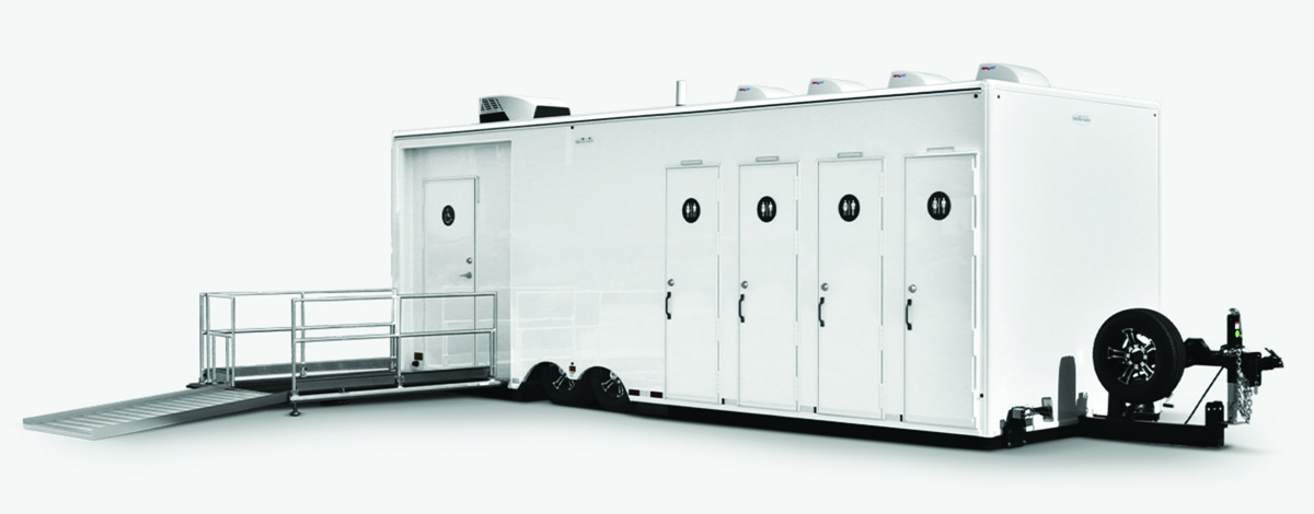 Satellite ada 8x26 plus 4 restroom trailer