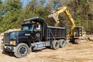 Image excavator dump truck