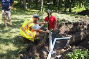 Septic system slope