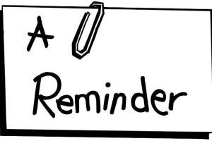A reminder