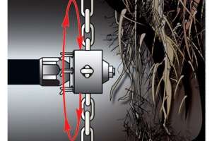 Chain saw nozzle illustration