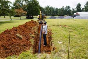 Drainfield trenches